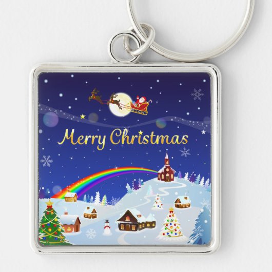 満月の聖降誕祭お目出とう キーホルダー (正面)