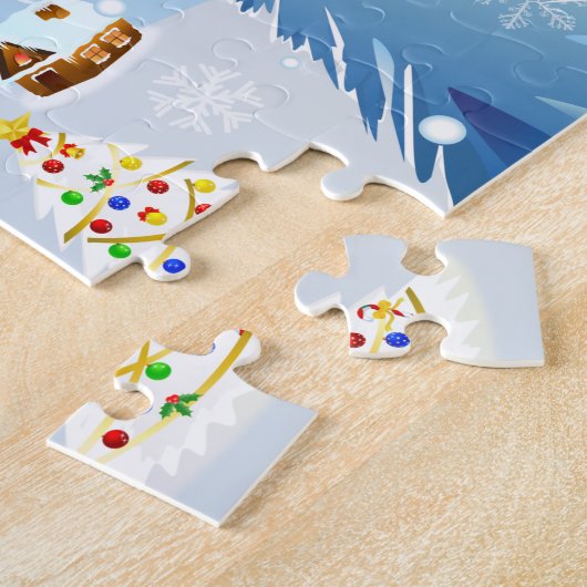 満月の聖降誕祭お目出とう ジグソーパズル (側面)