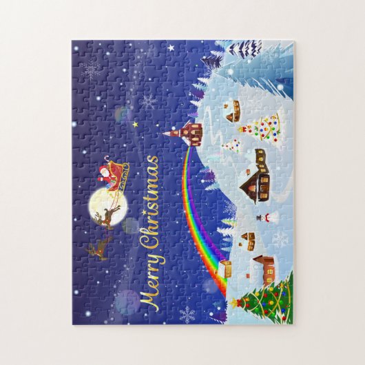 満月の聖降誕祭お目出とう ジグソーパズル (縦)