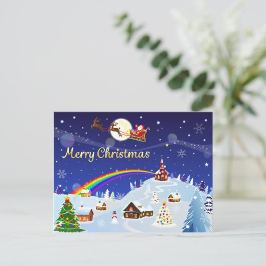 満月の聖降誕祭お目出とう ポストカード (スタンド正面)