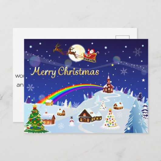 満月の聖降誕祭お目出とう ポストカード (正面/裏面)