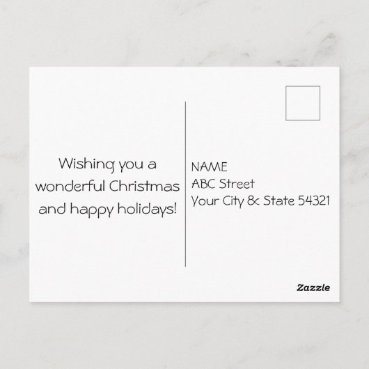 満月の聖降誕祭お目出とう ポストカード (裏面)