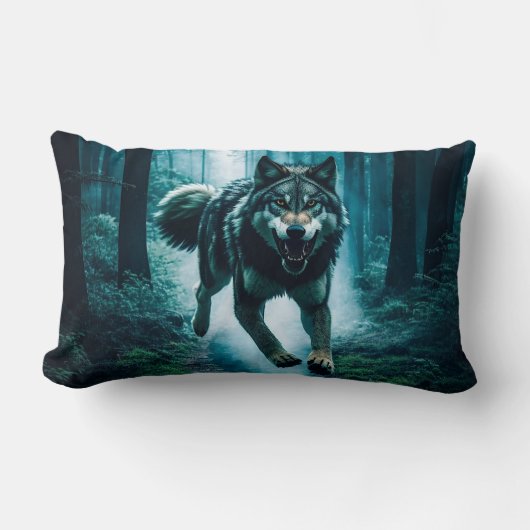 満月の腰枕に注意 ランバークッション (正面)