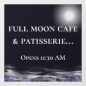 満月の自然取り外し可能なビニール窓のしがみつく ウィンドウサイン (シート)