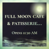 満月の自然取り外し可能なビニール窓のしがみつく ウィンドウサイン (シート3)