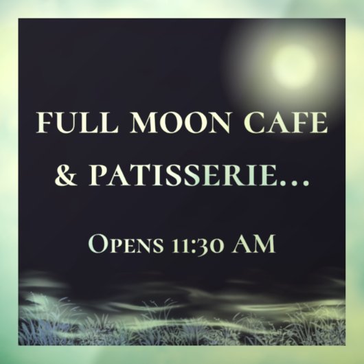 満月の自然取り外し可能なビニール窓のしがみつく ウィンドウサイン (シート3)