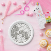 満月の赤ん坊のシャワーを浴びる ペーパープレート (パーティー)