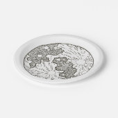 満月の赤ん坊のシャワーを浴びる ペーパープレート (アングル)