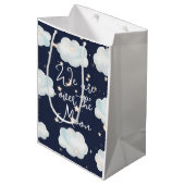 満月の赤ん坊のシャワーを浴びる ミディアムペーパーバッグ (正面アングル)