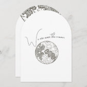 満月の赤ん坊のシャワーを浴びる 招待状 (正面/裏面)