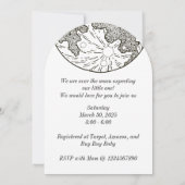 満月の赤ん坊のシャワーを浴びる 招待状 (裏面)