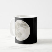 満月の輝き ミニマルな夜空 自然 スペース コーヒーマグカップ (正面左)