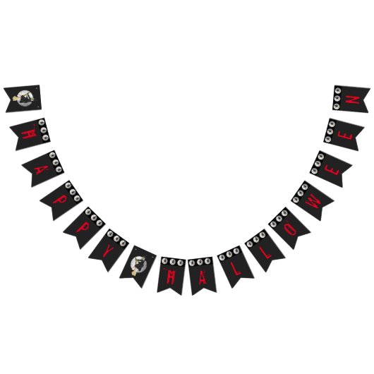 満月の邪悪飛んでいるな魔女 バンティングフラッグ (全)