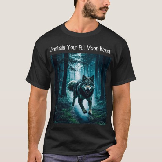 満月の野獣を解き放て ハロウィンTシャツ Tシャツ (正面)