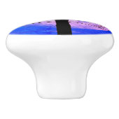 満月の針金に黒い猫 セラミックノブ (側面)