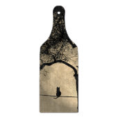 満月の針金の上の猫 カッティングボード (正面)