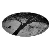 満月の針金の上の猫 カッティングボード (角)