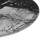 満月の針金の上の猫 カッティングボード (角)