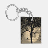 満月の針金の上の猫 キーホルダー (正面左)