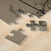 満月の針金の上の猫 ジグソーパズル (側面)