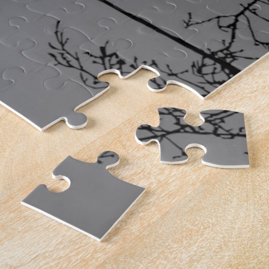 満月の針金の上の猫 ジグソーパズル (側面)