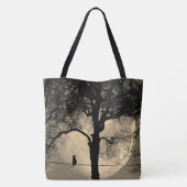 満月の針金の上の猫 トートバッグ (裏面)