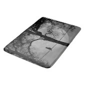 満月の針金の上の猫 バスマット (アングル)