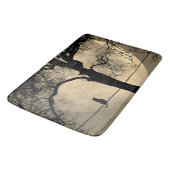 満月の針金の上の猫 バスマット (アングル)