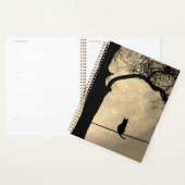 満月の針金の上の猫 プランナー手帳 (ディスプレー)