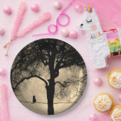 満月の針金の上の猫 ペーパープレート (パーティー)