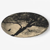 満月の針金の上の猫 ペーパープレート (アングル)