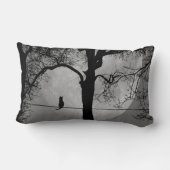 満月の針金の上の猫 ランバークッション (裏面)