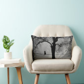 満月の針金の上の猫 ランバークッション (椅子)