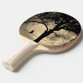 満月の針金の上の猫 卓球ラケット (正面アングル)