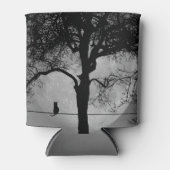 満月の針金の上の猫 缶クーラー (正面)