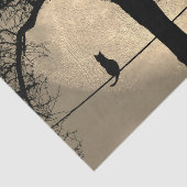 満月の針金の上の猫 薄葉紙 (詳細)