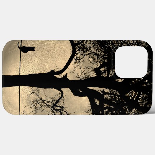 満月の針金の上の猫 Case-Mate iPhoneケース (裏面 (横))