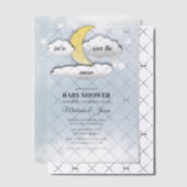 満月の雲と星の上に赤ちゃんシャワー ベラム紙招待状 (オフセット (招待状))