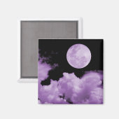満月の雲（紫） マグネット (正面/裏面)