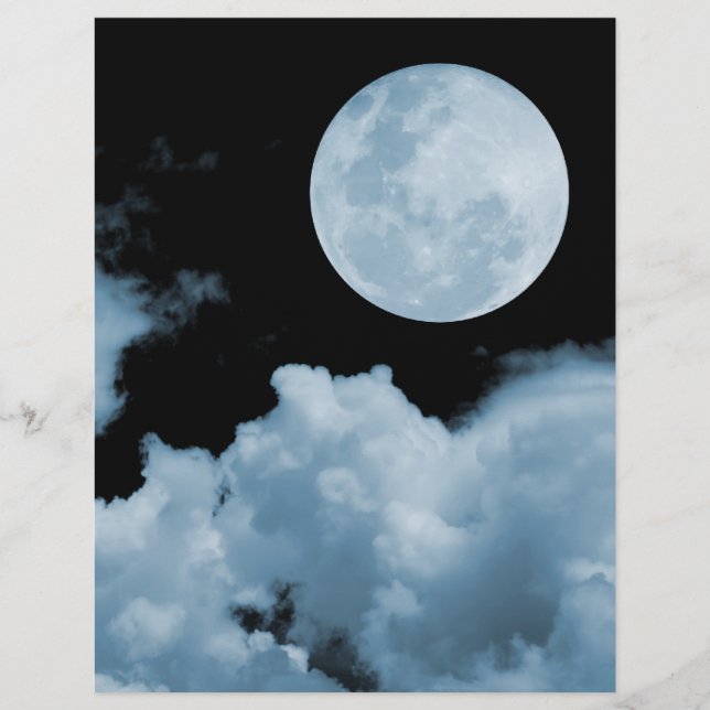 満月の雲（青） (正面)