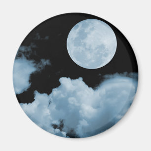満月の雲(青) マグネット