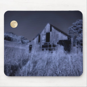 満月の頭上 Old Weathered Barn マウスパッド
