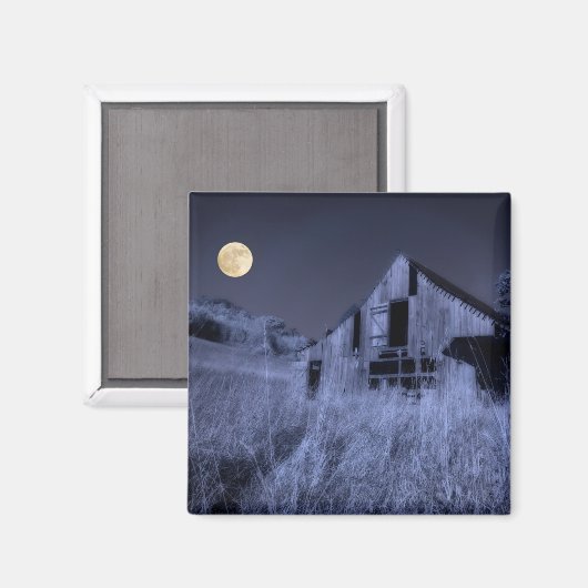 満月の頭上 | Old Weathered Barn マグネット (正面/裏面)