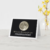 満月の風景 カード (黄色い花)