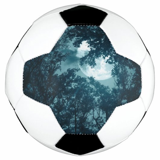 満月の魔法の夜の森 サッカーボール (正面)