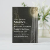 満月の黒夜ハローウィンパーティの小さい招待 招待状 (スタンド正面)