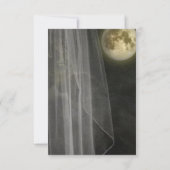 満月の黒夜ハローウィンパーティの小さい招待 招待状 (裏面)