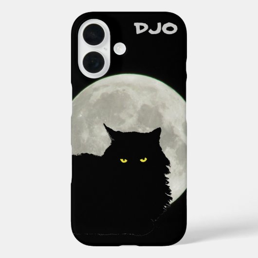 満月の黒猫が休む Case-Mate iPhoneケース (裏面)