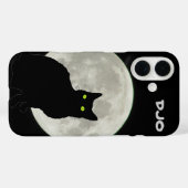 満月の黒猫が見上げる Case-Mate iPhoneケース (裏面 (横))
