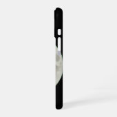 満月の黒猫の横顔 iPhone 16ケース (左側面)